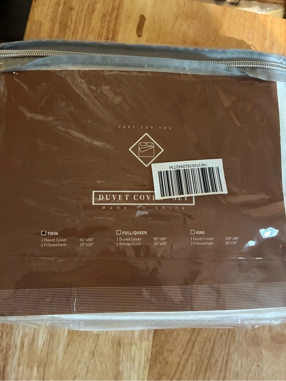 White twin duvet cover set pillow sham & cover 68x90”